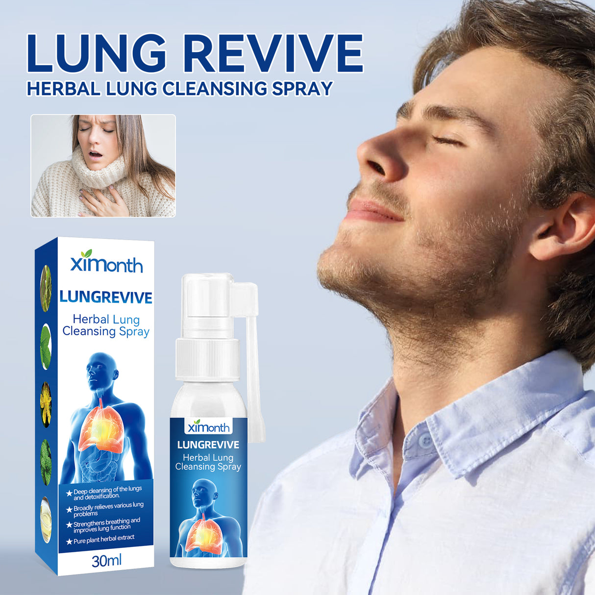 Body Care Spray To Relieve Discomfort Nasal Breathing Obstruction Cough Care Spray - V.I.P Digital Presence