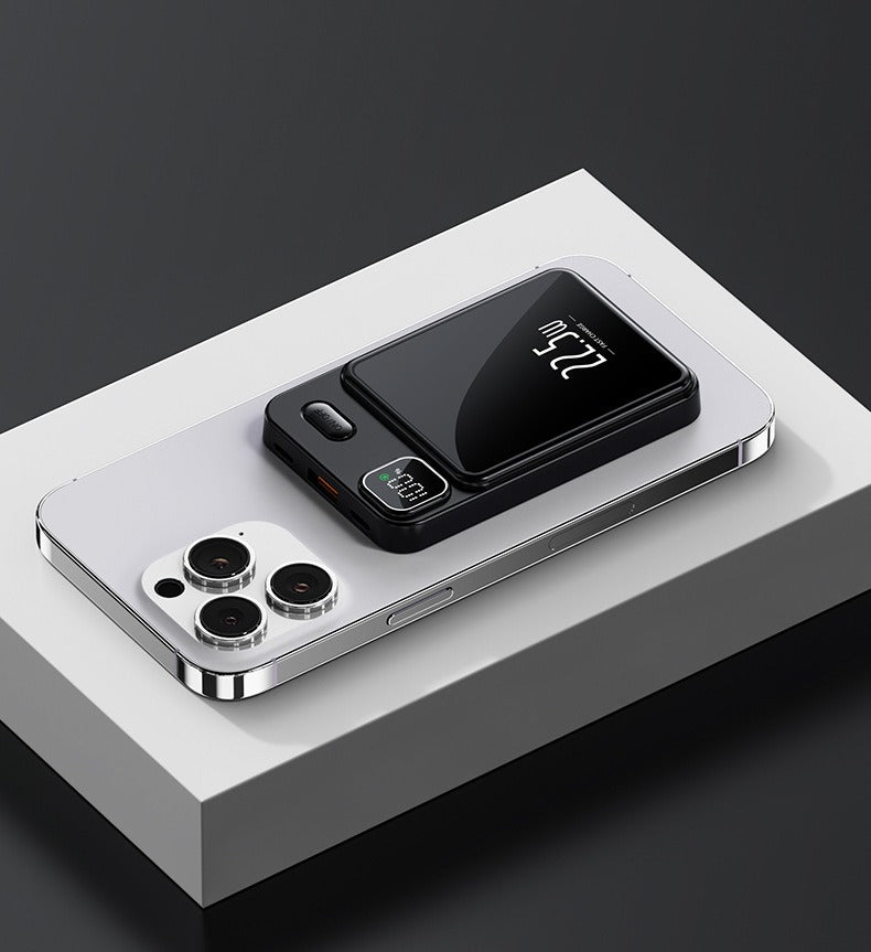 Magnetic suction power bank fast charging, compact and portable mobile power supply - V.I.P Digital Presence