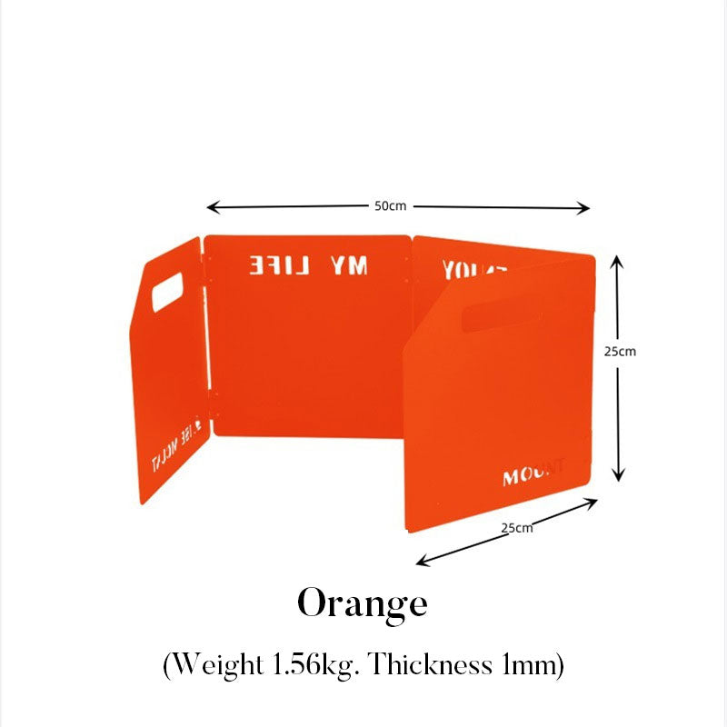 Outdoor stove enclosure wind shield camping wind shield shielding plate cassette stove folding gas stove stove wind shield - V.I.P Digital Presence