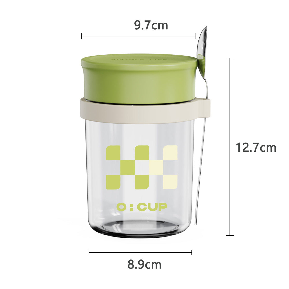 Glass oatmeal breakfast cup home milk cup with spoon bowl water cup with coffee cup - V.I.P Digital Presence