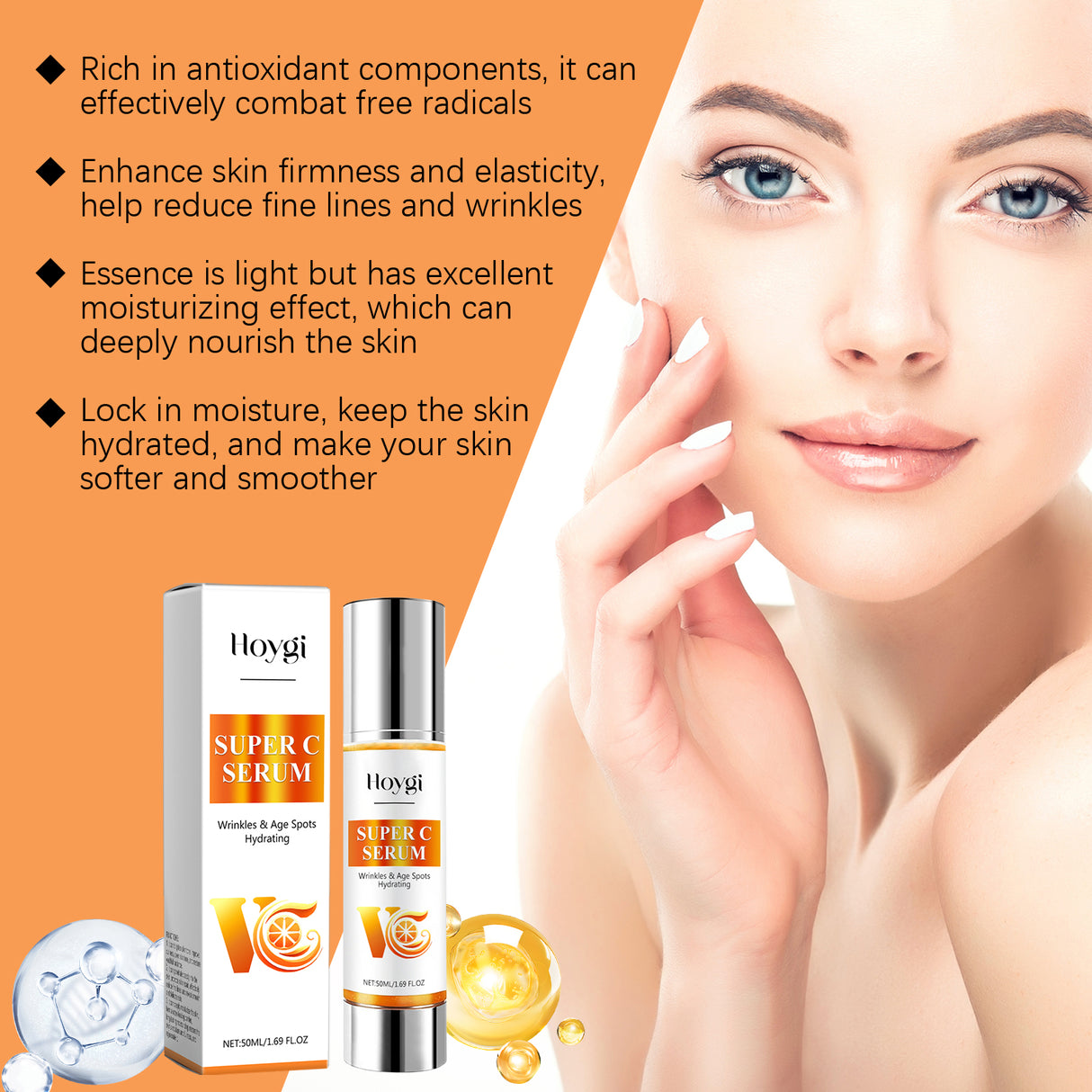 Vitamin C Serum Hydrating And Purifying Improve Facial Skin Moisturizing Serum
