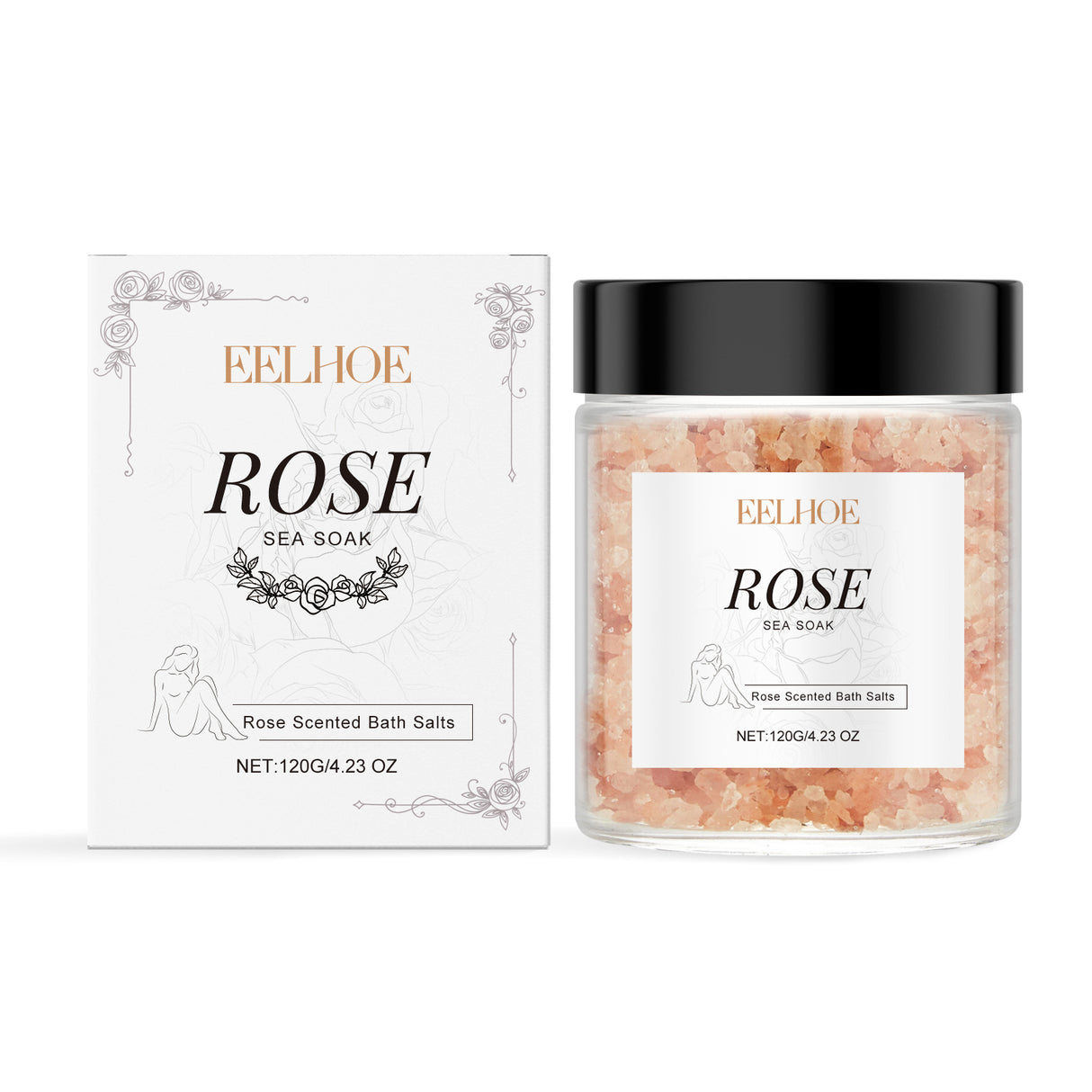 Rose Bath Mineral Salt, Bathe Skin, Clean Surface Scales, Moisturize Skin Care
