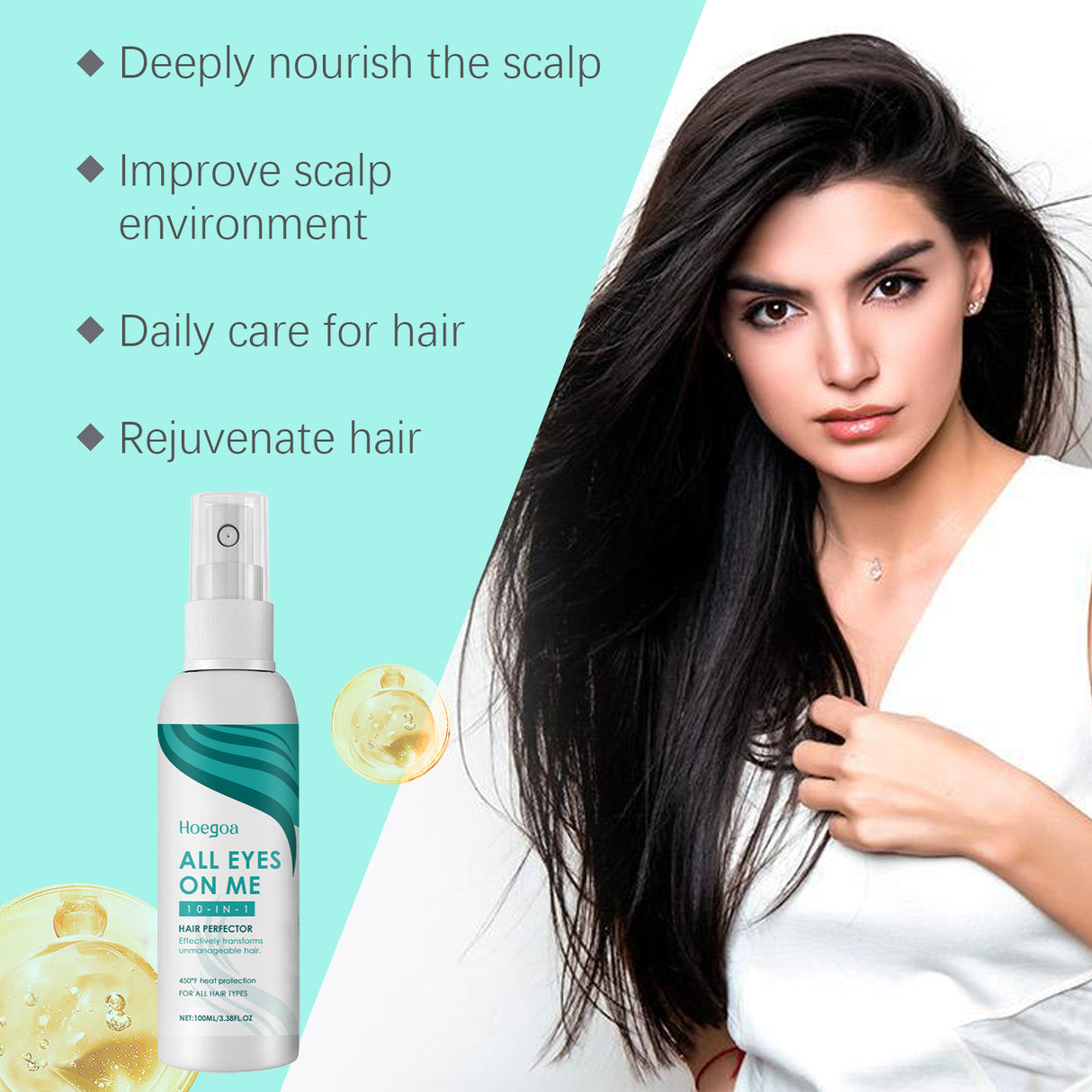Hair Care Essence Spray Nourishes Hair, Leaves Fragrance, Moistens And Smoothes Straight Curls, Maintaining Fragrance - V.I.P Digital Presence