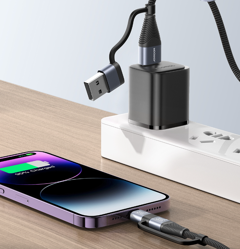 Aluminum alloy four in one data cable for mobile fast charging 60W high-power transmission data cable - V.I.P Digital Presence