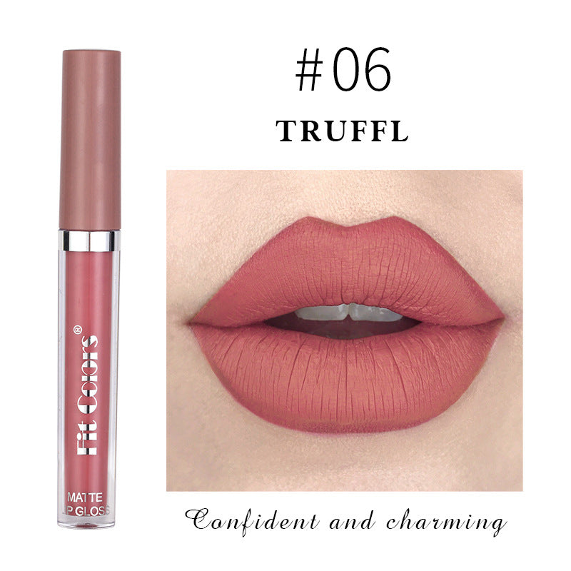 Fit Colors Matte Non Stick Cup Lip Gloss Fog Face Velvet Thin Tube Liquid Lipstick - V.I.P Digital Presence