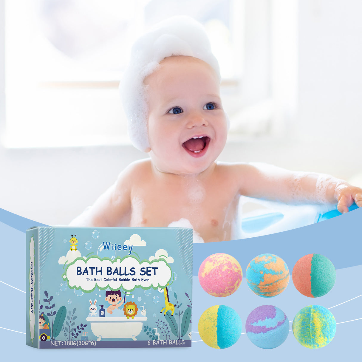 Children's Bath Bath Ball Children's Bath Moisturizes Bubble Fragrance Plant Fragrance Cleans Skin