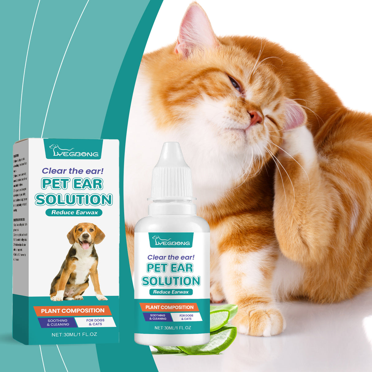 Pet Ear Wash Relieves Ear Discomfort For Cats And Dogs Clean, Decontaminate, Moisturize, Soothe And Nourish - V.I.P Digital Presence