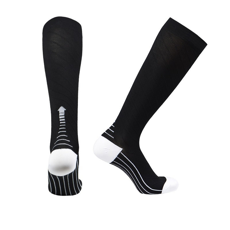 Sports socks black calf socks outdoor cycling socks compression socks skipping rope marathon long tube professional running sock - V.I.P Digital Presence