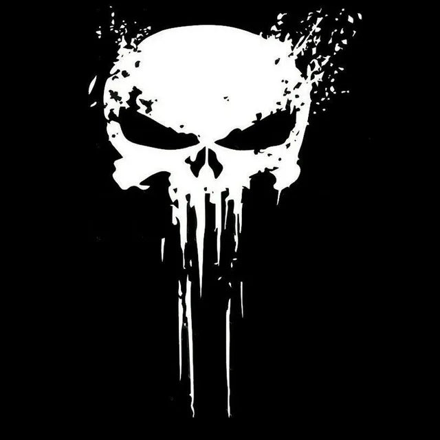 10CMX15CM PUNISHER Skull BLOOD Vinyl Car Decals Stickers Motorcycles Decoration Black/Silver C1-3140 - V.I.P Digital Presence