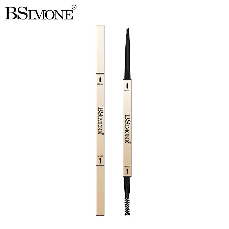 Natural Long-Lasting Waterproof Non-Fading Very Fine Three-Dimensional Not Easy To Smudge Double-Ended Small Gold Bar Eyebrow Pencil - V.I.P Digital Presence