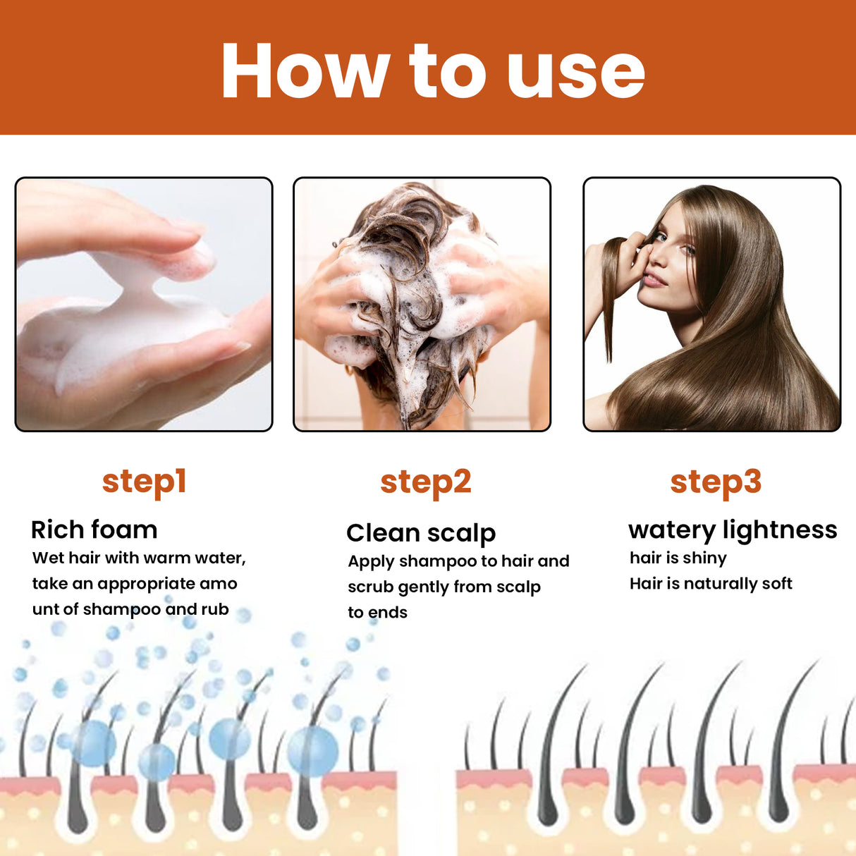 Anti-Fall Shampoo Moisturizes Soft Anti-Fall Hair Growth Deep Clean Anti-Itch Foam Shampoo - V.I.P Digital Presence