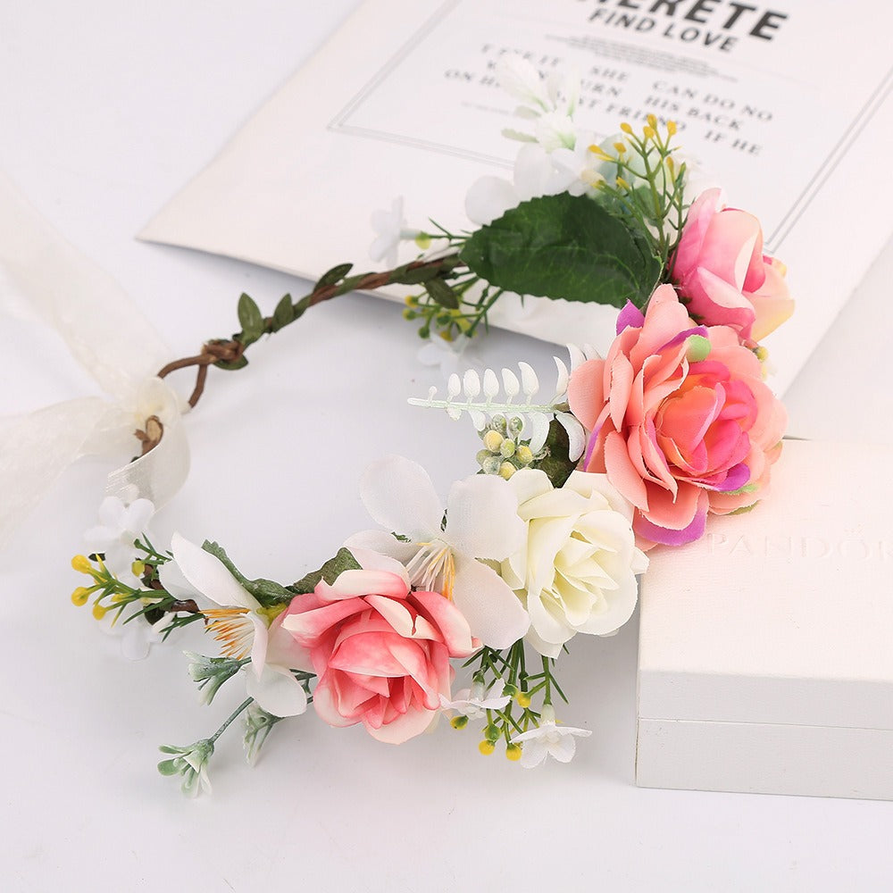 Handmade rattan wreath headband with macaron bright colored headband hairband - V.I.P Digital Presence