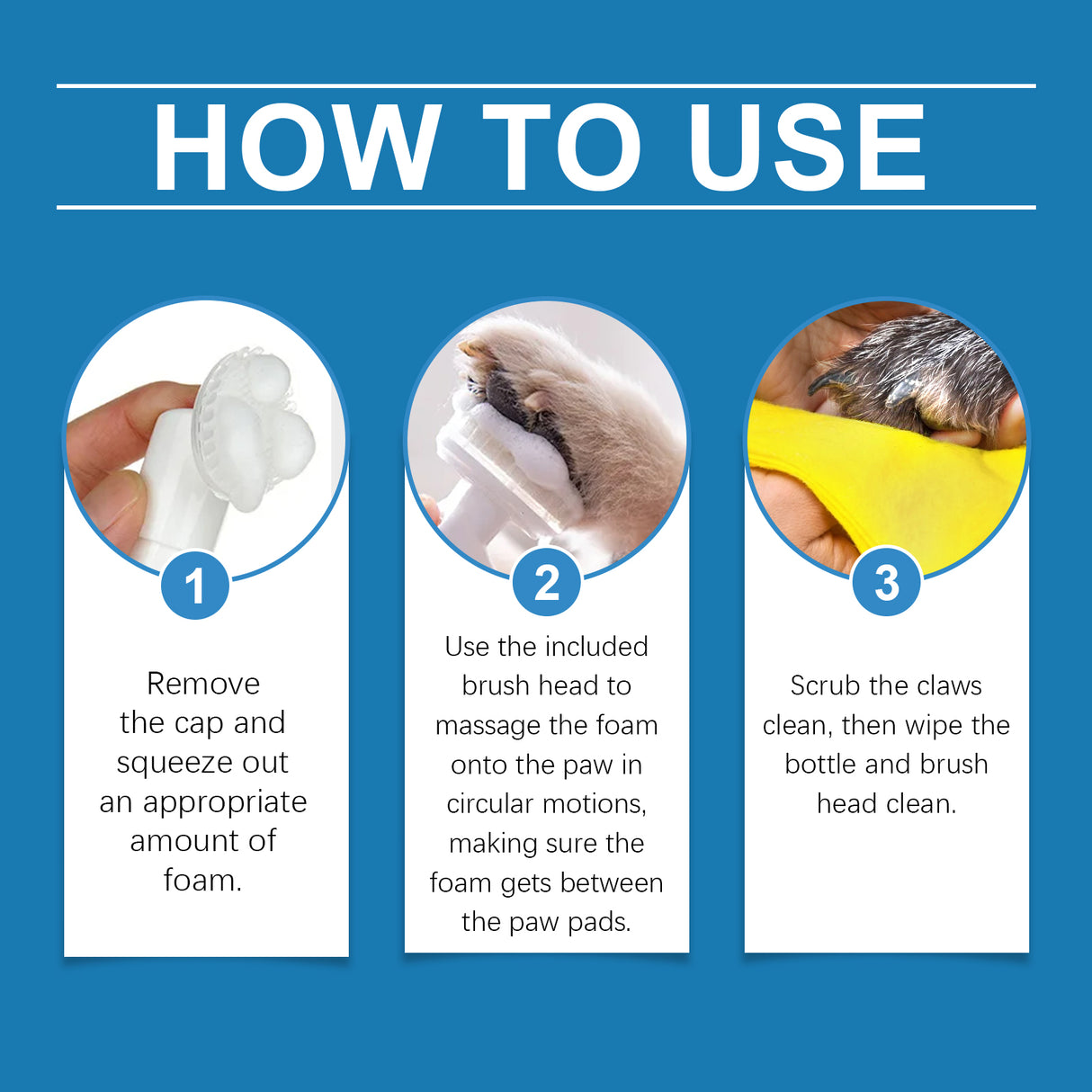 Pet Paw Cleaner Deep Wash Feet For Dogs And Cats Soles And Pads Care Foam - V.I.P Digital Presence