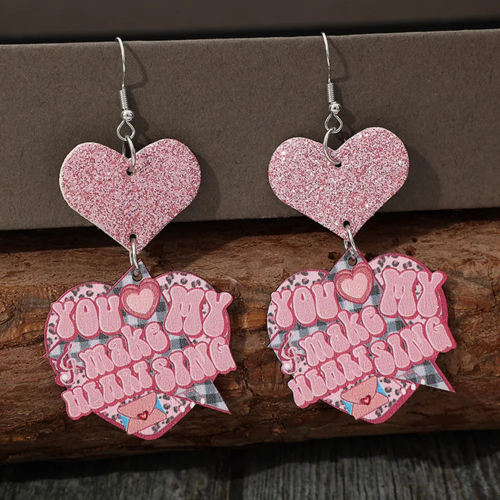 Heart Shape Wooden Earrings - V.I.P Digital Presence