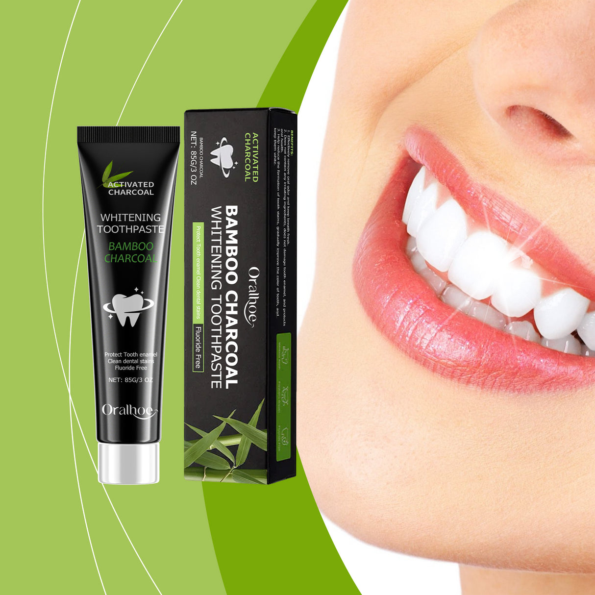 Bamboo Charcoal Toothpaste Freshen Breath, Brightening Teeth And Improving Yellow Tooth Stain Removal Toothpaste - V.I.P Digital Presence