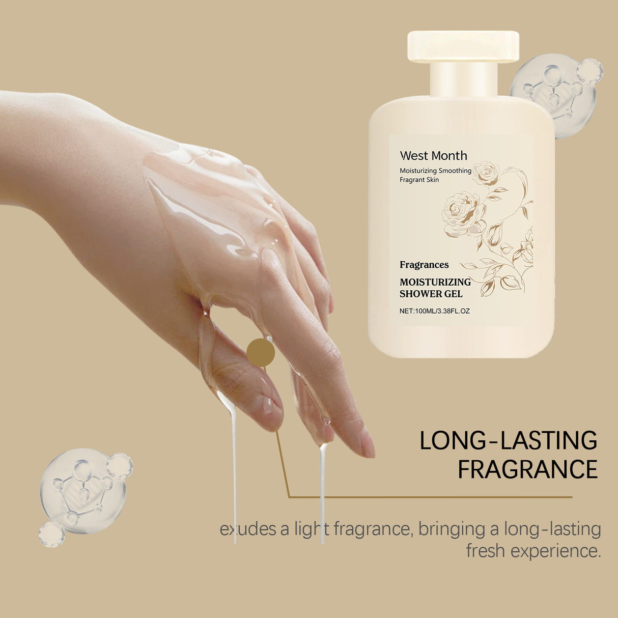 Perfumed Moisturizing Body Wash Gently Cleanses Skin, Soft, Moist, Refreshing And Fragrant