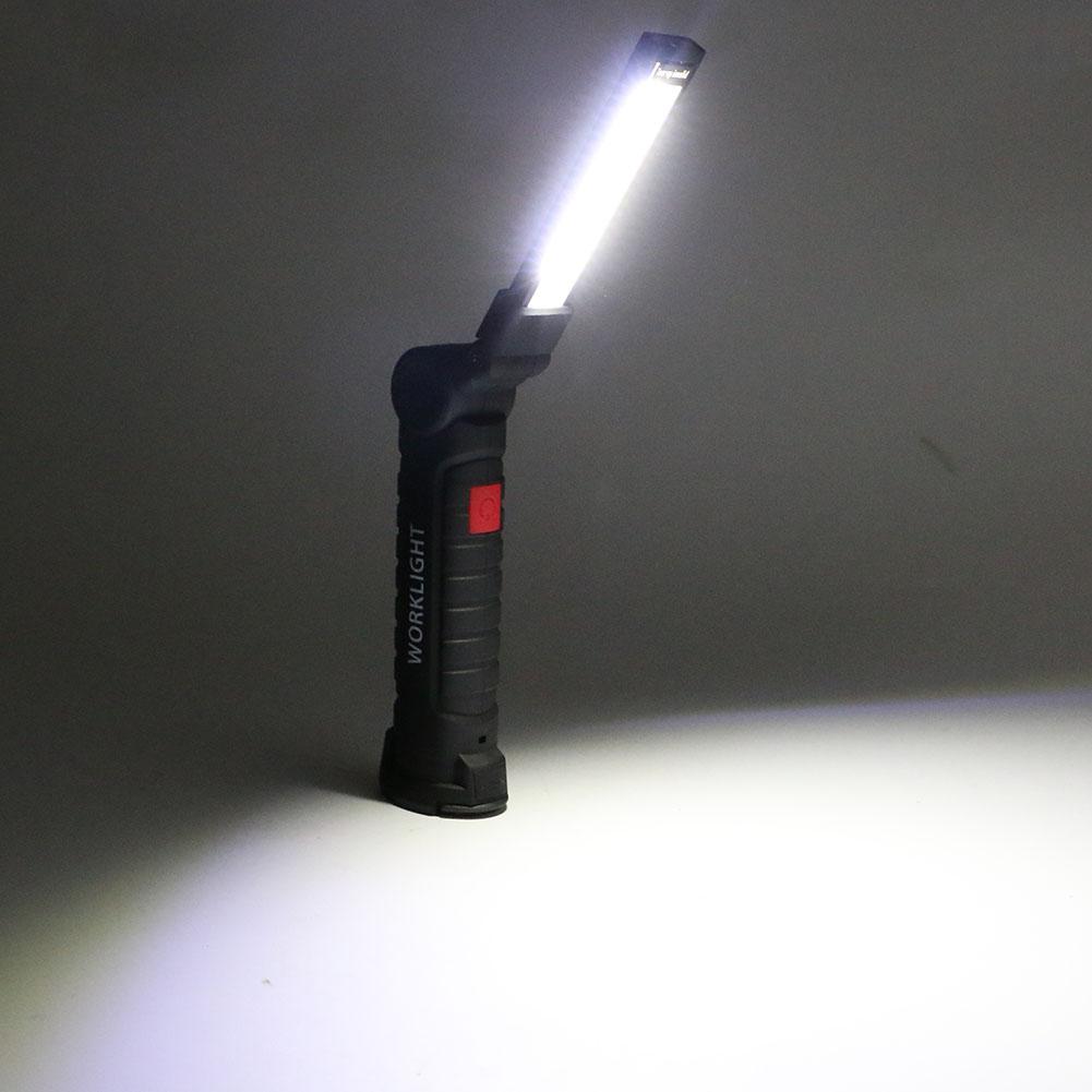 Foldable Flexible Hand Torch Work Light Magnetic Inspection Lamp COB LED Flashlight Built in Battery USB Charging Port