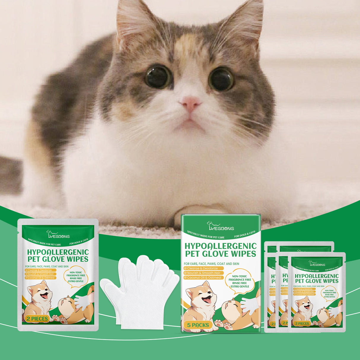 Pet Disposable Cleaning Gloves Dog Cat Hair And Skin Gentle Cleaning Care Gloves - V.I.P Digital Presence