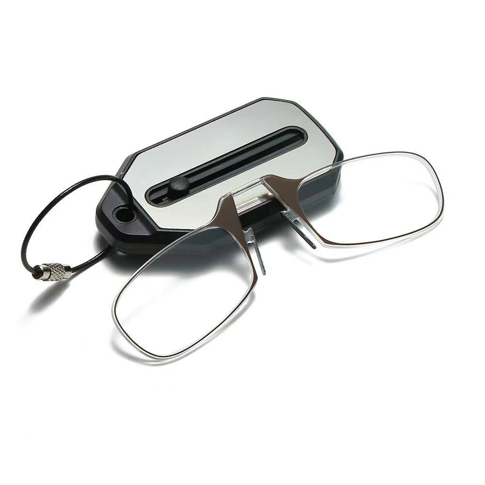 Nose clip presbyopic glasses keychain ultra lightweight carrying elderly glasses wallet glasses reading glasses - V.I.P Digital Presence
