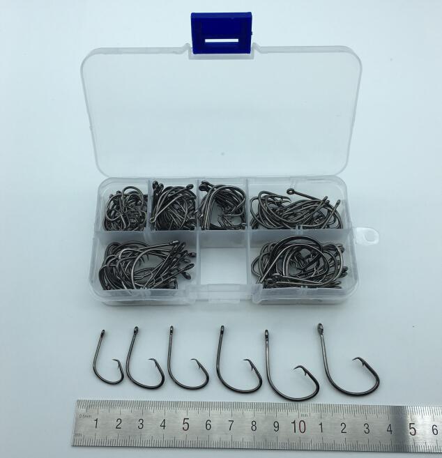 Rompin 120pcs/box 1#-5/0# 6 size mix 7381 fishing Hooks Octopus Sport Cirle bait sea hook with box - V.I.P Digital Presence