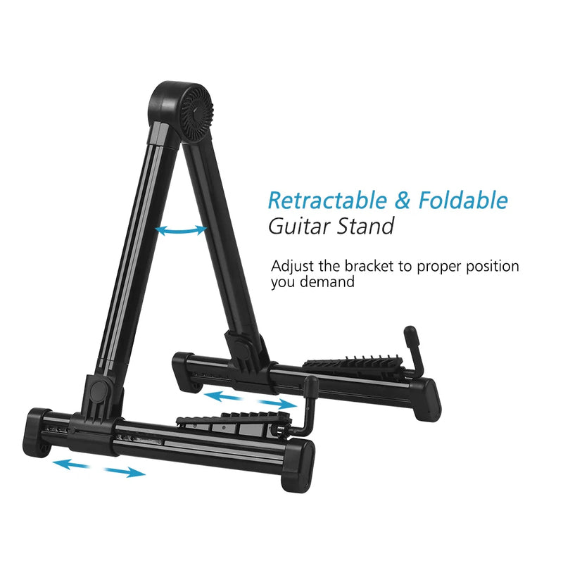Professional Electric Guitar Stand Universal Folding Electric Acoustic Bass Stand A-Frame Musical Rack Holder Guitar Accessories - V.I.P Digital Presence