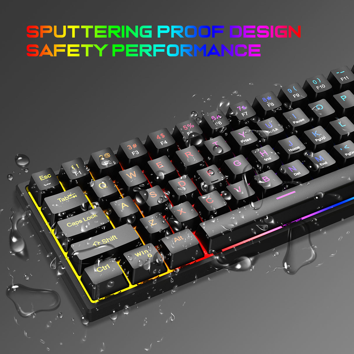 Plug in mechanical keyboard with blue shaft and 61 keys, mini portable wired detachable mechanical keyboard for esports - V.I.P Digital Presence