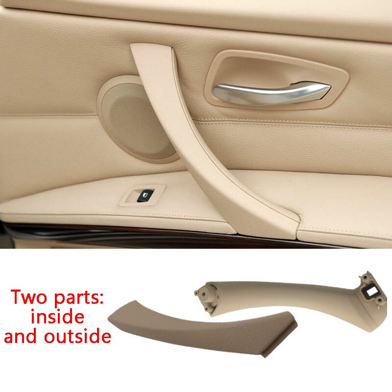 Car Inner Handle Interior Door Panel Pull Trim Cover Gray Beige Black left Right For BMW 3 series E90 E91 316 318 320 325 328 - V.I.P Digital Presence