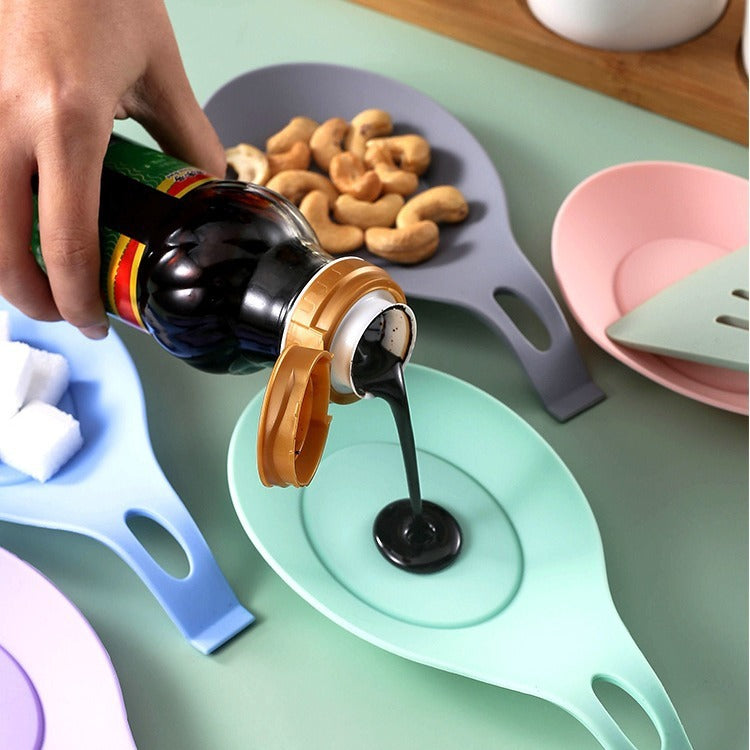 Silicone soup spoon mat, spoon holder, shovel change holder, seasoning soy sauce dish mat, storage mat, spoon change holder, spo - V.I.P Digital Presence