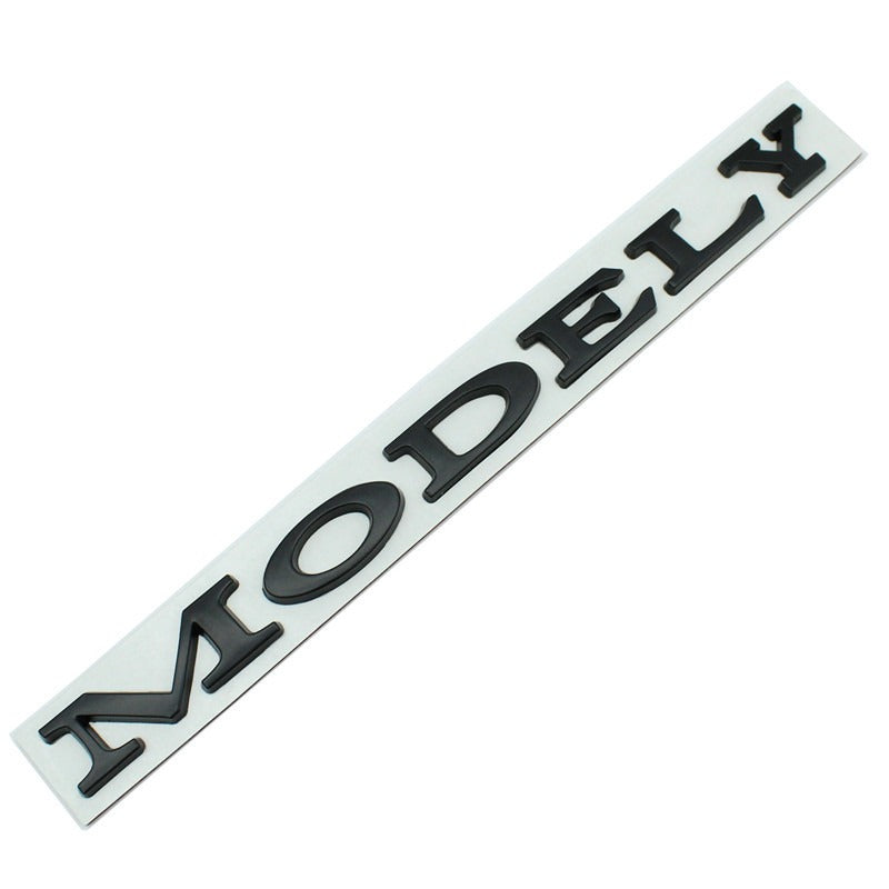 Suitable for Tesla Model 3/Y modified metal rear badge MODELY red letter car badge sticker - V.I.P Digital Presence