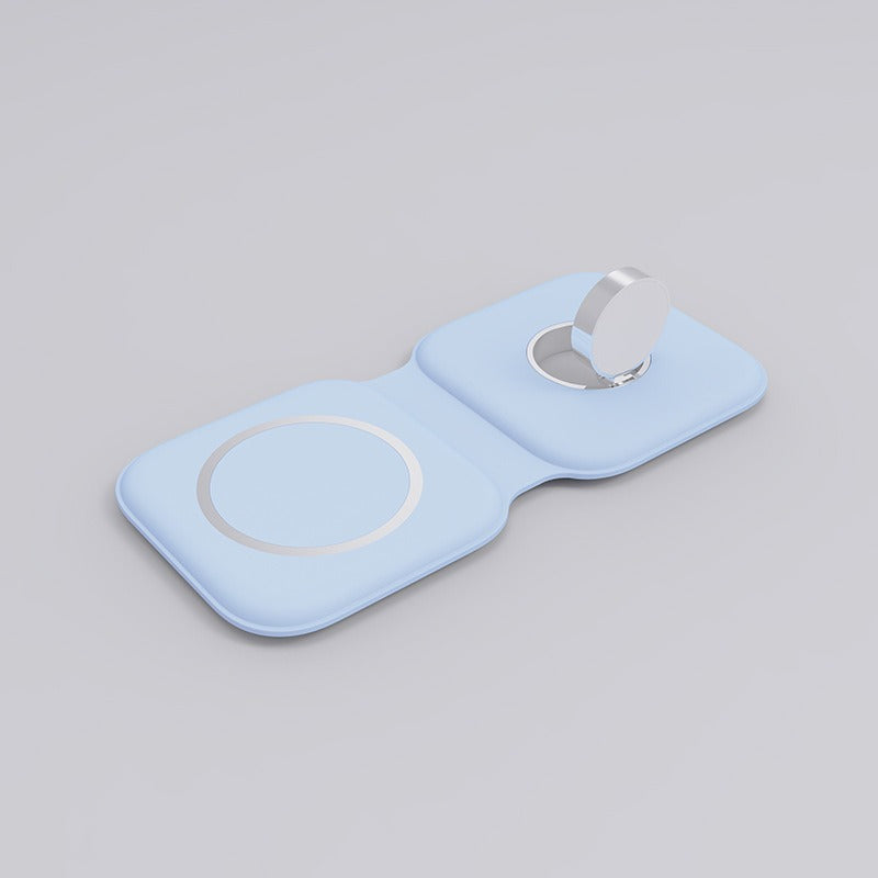 3-in-1 dual foldable wireless charger suitable for wireless charging of Apple Watch and iPhone - V.I.P Digital Presence
