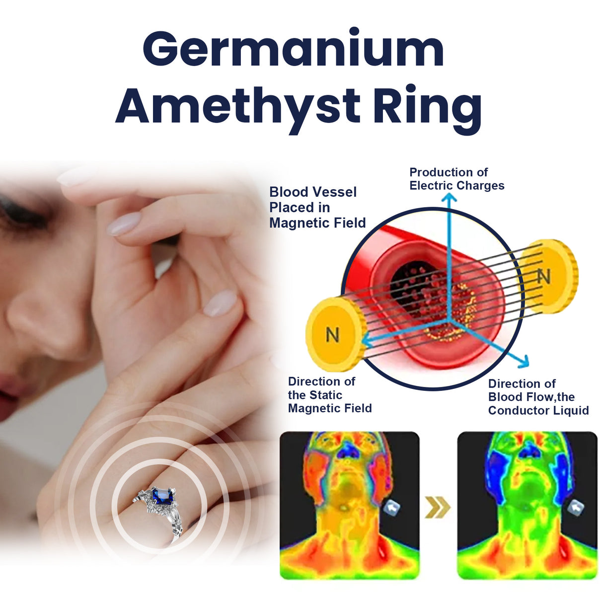 Germanium Amethyst Ring, Ring Simple Everything Fashion Pieces Fashion Clothing With Couple Ring - V.I.P Digital Presence