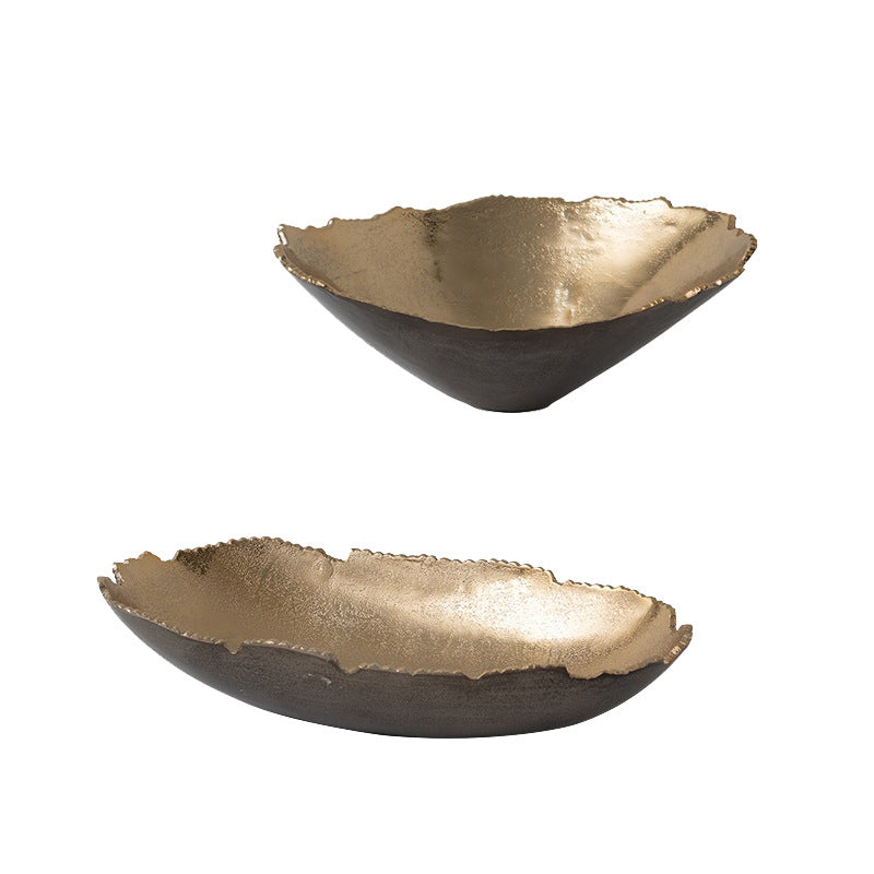 Modern Luxury Oval Edge Decorative Tray Creative Home Dining Table Fruit Plate Ornament - V.I.P Digital Presence