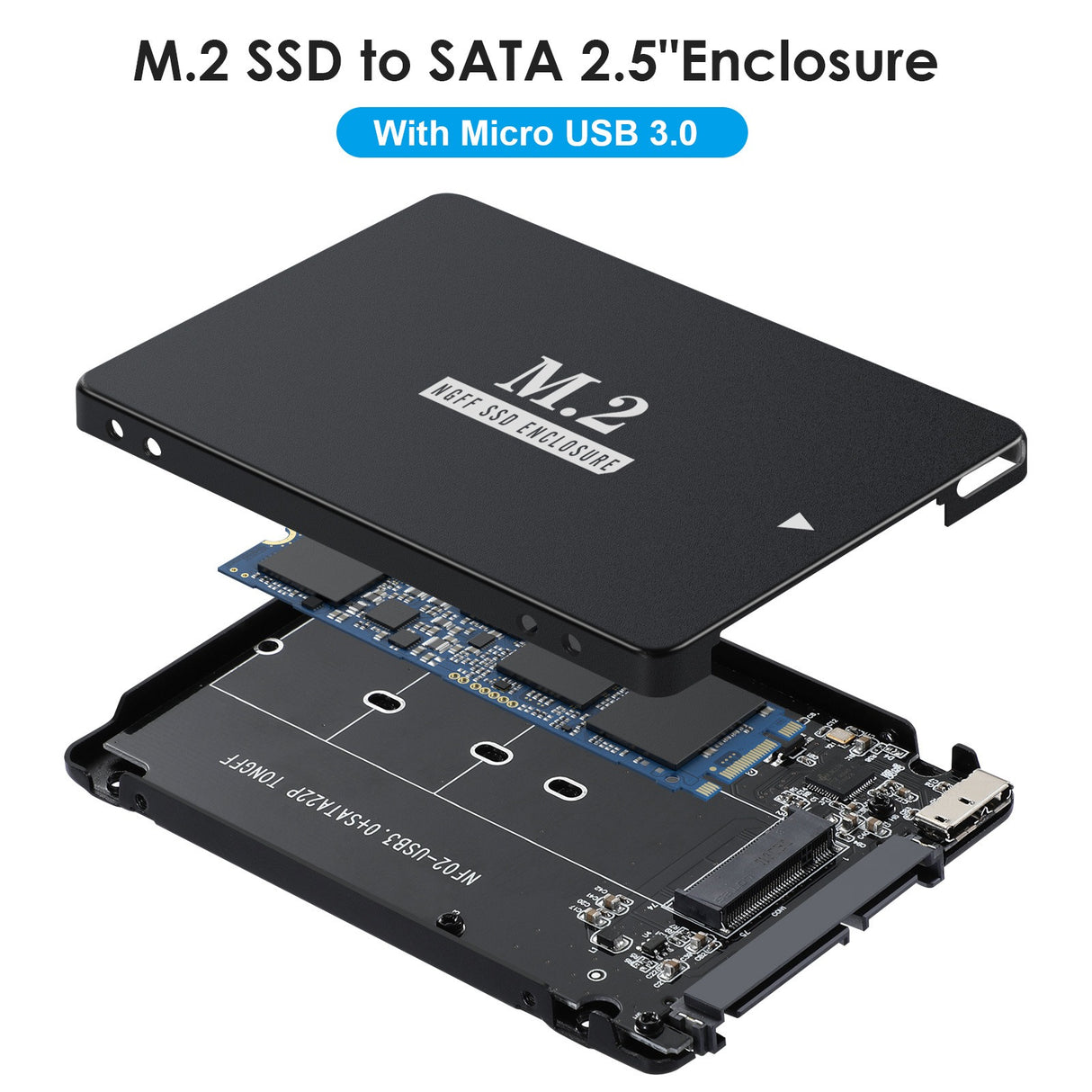 USB 3.0/SATA III 2.5-inch aluminum case M2 NGFF SSD solid state drive box - V.I.P Digital Presence