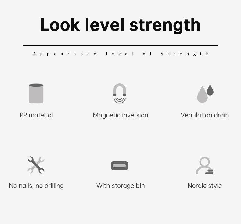 Magnetic Toothbrush Holder Bathroom Accessories magnetic cup holder For Home toiletries storage rack - V.I.P Digital Presence