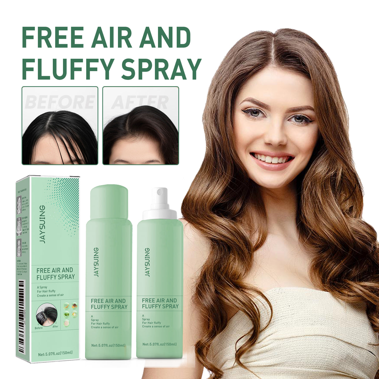Hair Volumizing Spray, Oil Control Refreshing Fluffy Free Wash Dry Hair Spray - V.I.P Digital Presence
