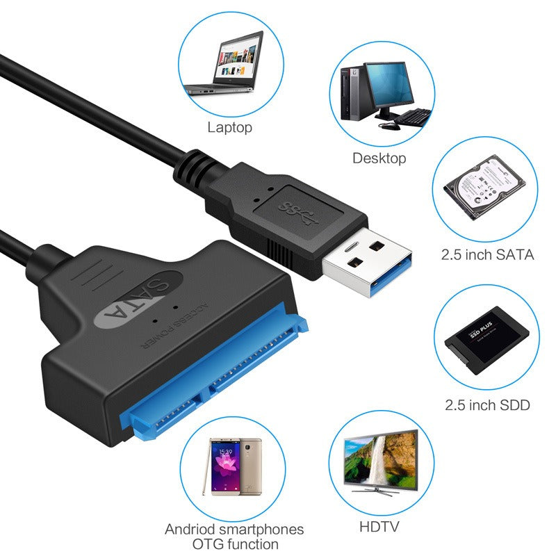 SATA Easy Drive Cable 2.5-inch Hard Disk Cable USB3.0 to SATA Easy Drive Cable SATAIII - V.I.P Digital Presence