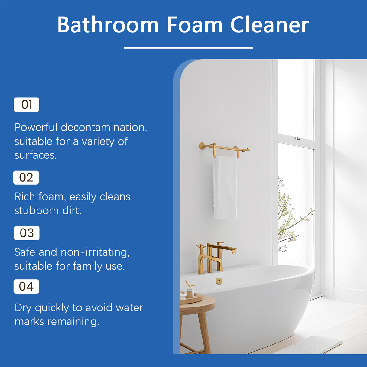 Bathroom Foam Cleaner Tile Glass Bathtub Water Stain Scale Cleaning Cleaner - V.I.P Digital Presence