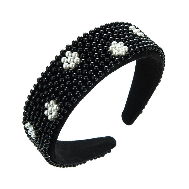 New Fashion Full Pearl Wide Edge Shampoo Headband Pressed Hair Ornament - V.I.P Digital Presence