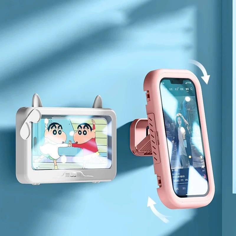 360 ° rotatable bathroom waterproof phone case bathroom shower kitchen wall hanging lazy person stand - V.I.P Digital Presence