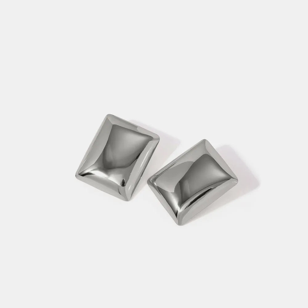 Stainless Steel Rectangular Stud Earrings - V.I.P Digital Presence