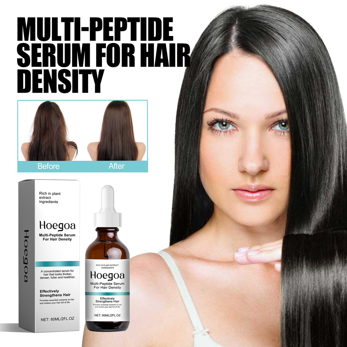 Multi-Peptide Serum For Hair Density, Fall Prevention Dense Hair Repair Damaged Hair Supple Hair Moist Hair Hair Oil - V.I.P Digital Presence