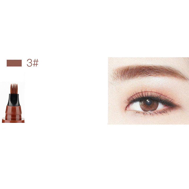 Four-Headed Bifurcated Eyebrow Pencil Simulation Wild Liquid Eyebrow Pencil Durable Waterproof Sweat-Proof And Easy To Color - V.I.P Digital Presence