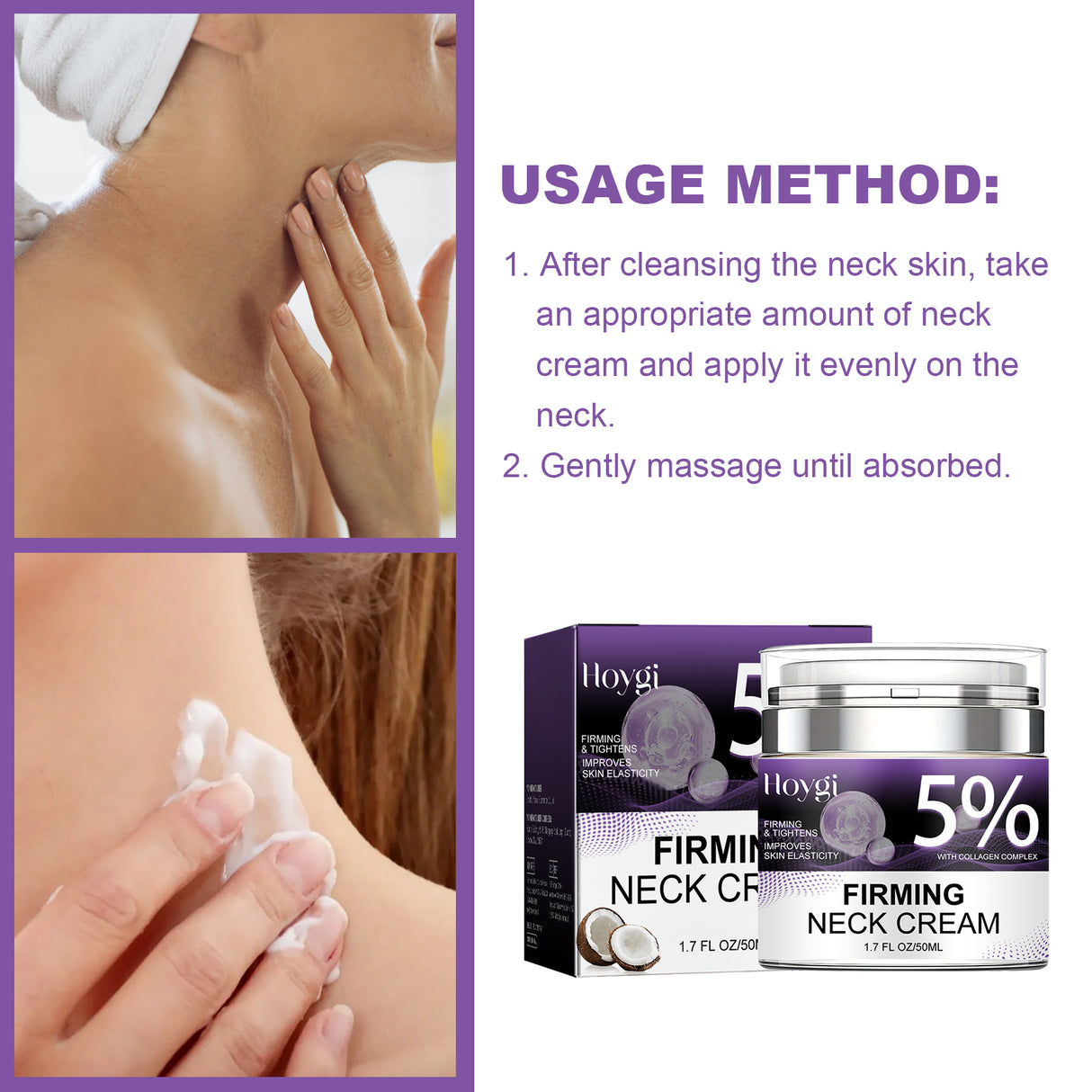 Neck Firming Cream Lighten Neck Lines Moisturizing, Hydrating, Anti-Wrinkle, Firming And Brightening Skin Neck Care Cream