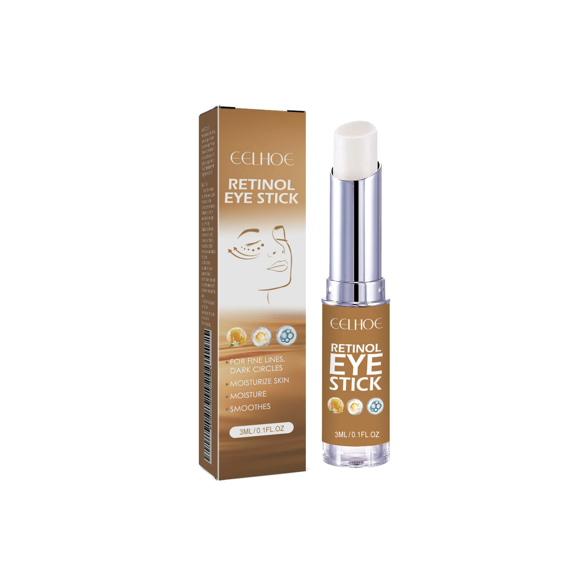 Retinol Eye Cream Stick Reduces Eye Bags, Dark Circles And Wrinkles, Moisturizes And Tightenes The Skin Around The Eyes - V.I.P Digital Presence