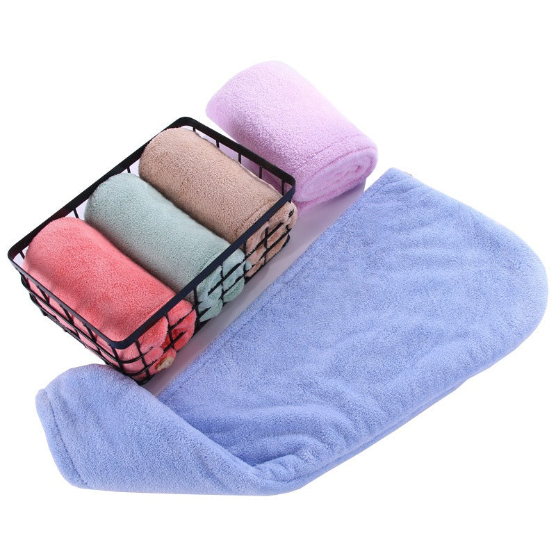 Super absorbent double-layer thickened coral velvet quick drying hair towel, shower cap, and headband towel - V.I.P Digital Presence