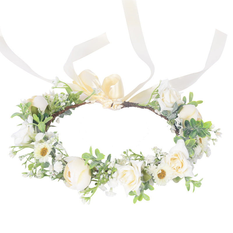 Bohemian Wreath Simulation Starry Sky Handmade Wrapped Headwear Mini Wedding Photography Girl Hair Accessories - V.I.P Digital Presence