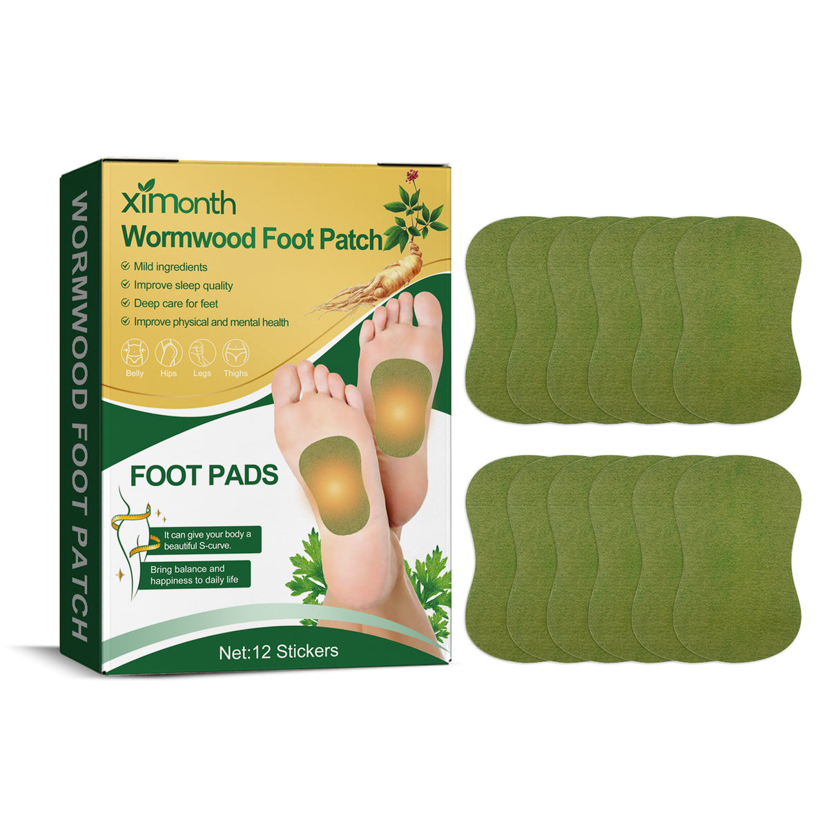 Wormwood Foot Patch, Relieve Body Stress Help Sleep Slimming Toning Foot Deodorant Care Patch - V.I.P Digital Presence