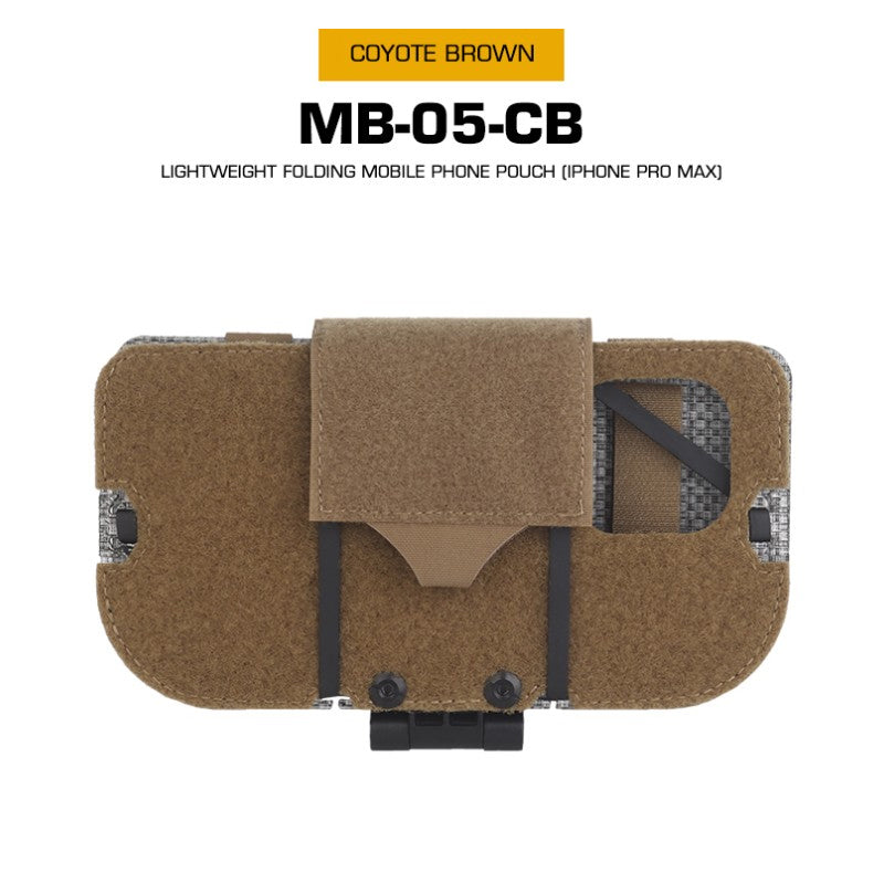 Tactical Phone Pouch, Molle, for Airsoft, Camping, Hunting. Foldable, for Phone & Map. - V.I.P Digital Presence