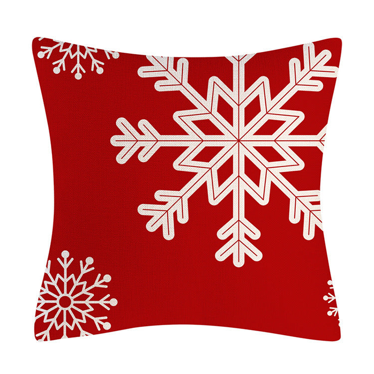 Red Snowflake Deer Pillow Cover Christmas Tree Cushion Cover Home Decoration Pillow Cover Combination - V.I.P Digital Presence