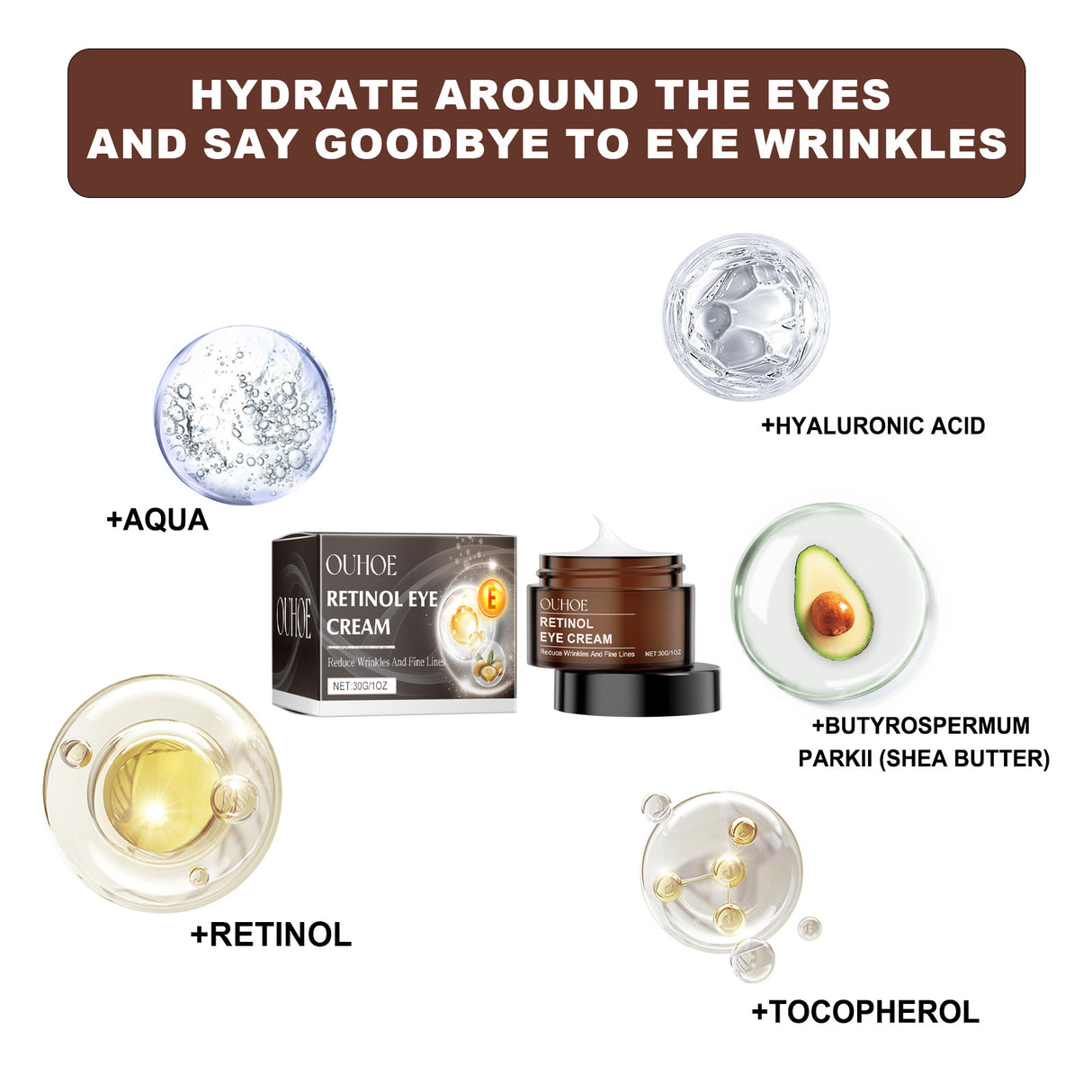 Retinol Eye Cream, Desalination Smoothen Fine Lines Eye Pouch Black Rim Of The Eye Moist Nursing Play Tight Muscle Eye Cream - V.I.P Digital Presence